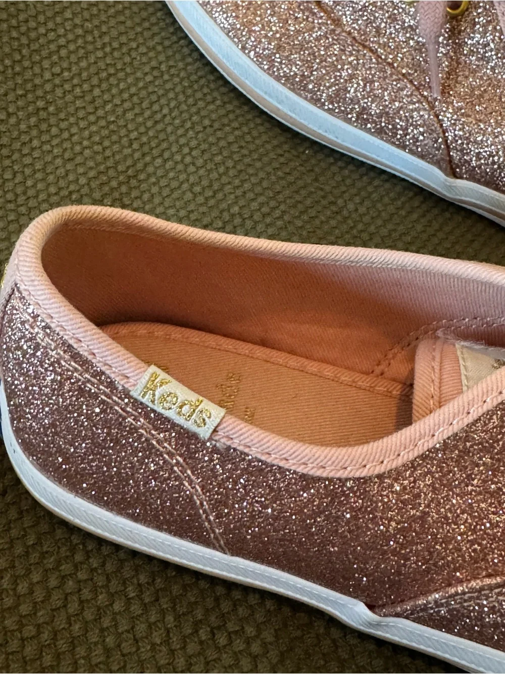 Kids x Kate Spade Pink Glitter Casual Sneakers Champion Glitter